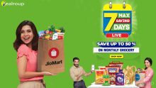 JioMart 7 Max Saving Days Sale: Get Upto 50% Off + Extra Discounts On Monthly Grocery Shopping [1st-7th February 2024]