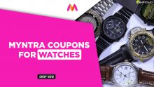 Myntra Coupons For Watches 2024: UPTO 90% Off Top Brands at Big Discounts